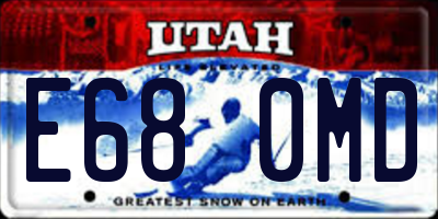 UT license plate E680MD