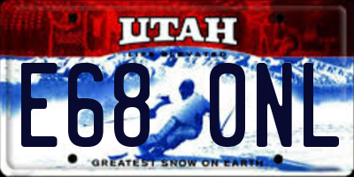 UT license plate E680NL
