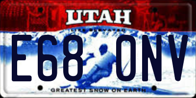 UT license plate E680NV