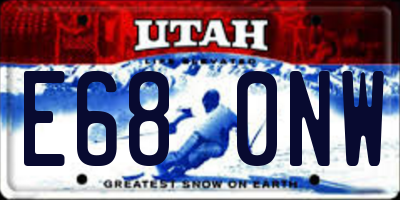 UT license plate E680NW