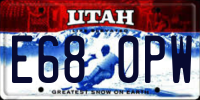 UT license plate E680PW