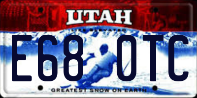 UT license plate E680TC