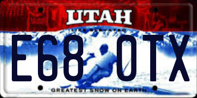 UT license plate E680TX