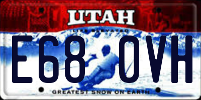 UT license plate E680VH