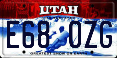 UT license plate E680ZG
