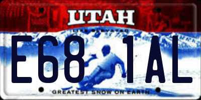 UT license plate E681AL