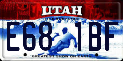 UT license plate E681BF
