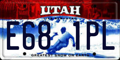 UT license plate E681PL