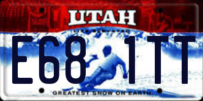UT license plate E681TT