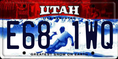 UT license plate E681WQ