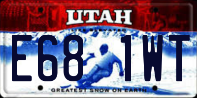 UT license plate E681WT
