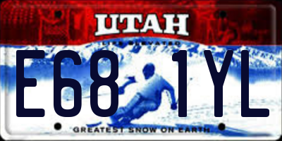 UT license plate E681YL