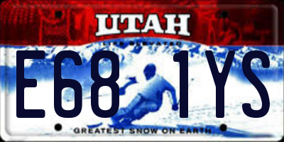 UT license plate E681YS