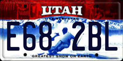 UT license plate E682BL