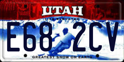 UT license plate E682CV
