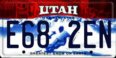 UT license plate E682EN