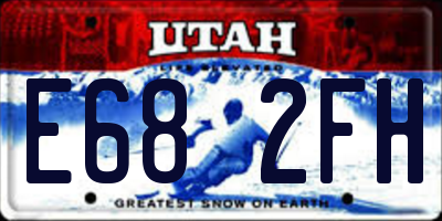 UT license plate E682FH