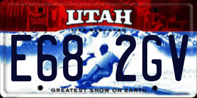 UT license plate E682GV