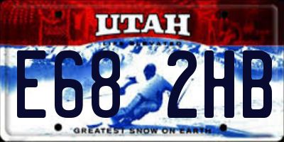 UT license plate E682HB