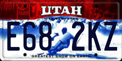 UT license plate E682KZ