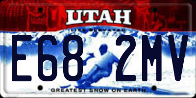 UT license plate E682MV