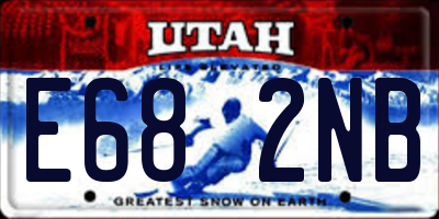 UT license plate E682NB