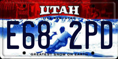 UT license plate E682PD