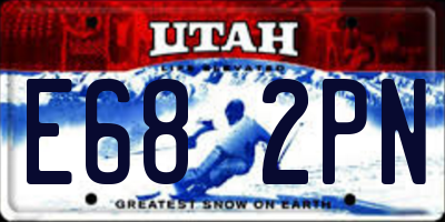UT license plate E682PN