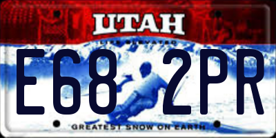 UT license plate E682PR