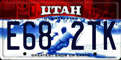 UT license plate E682TK