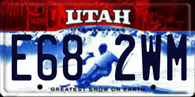 UT license plate E682WM