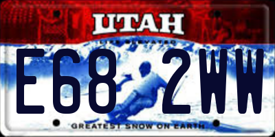 UT license plate E682WW