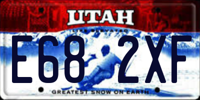 UT license plate E682XF