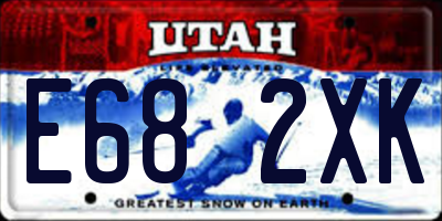UT license plate E682XK