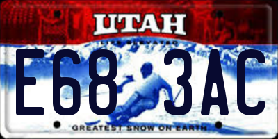 UT license plate E683AC