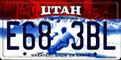 UT license plate E683BL