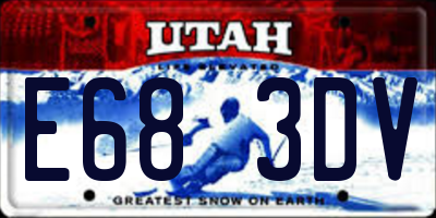 UT license plate E683DV