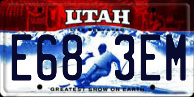 UT license plate E683EM