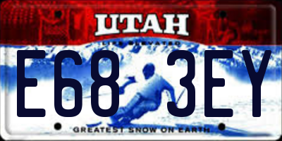 UT license plate E683EY