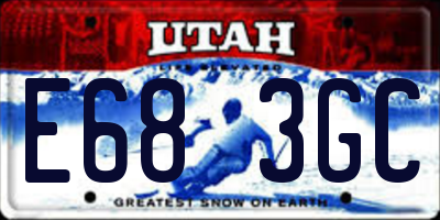 UT license plate E683GC