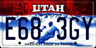 UT license plate E683GY