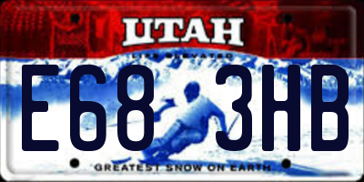 UT license plate E683HB
