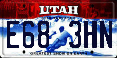 UT license plate E683HN