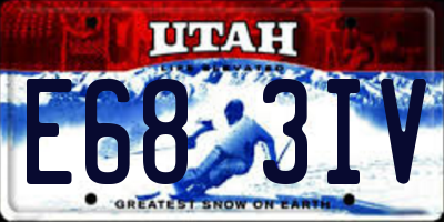 UT license plate E683IV