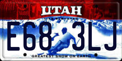 UT license plate E683LJ