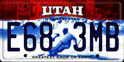 UT license plate E683MB