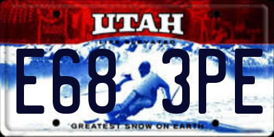 UT license plate E683PE