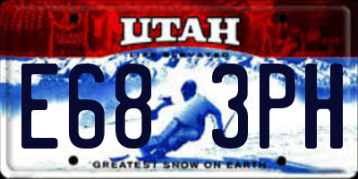 UT license plate E683PH