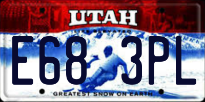 UT license plate E683PL