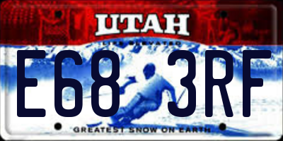 UT license plate E683RF